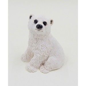 Stone Critters Littles Polar Bear Cub SCL-198 White Sitting